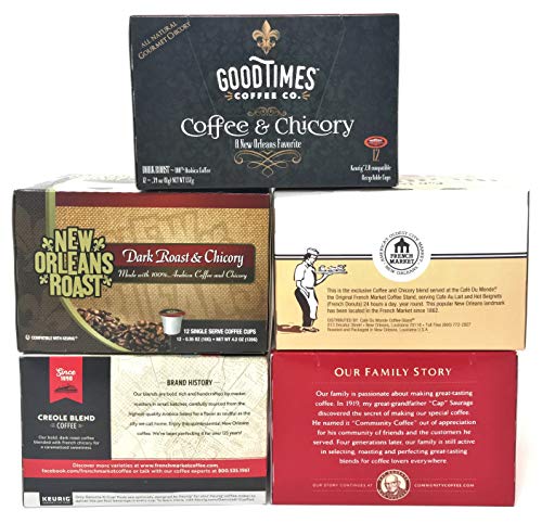 New Orleans Coffee & Chicory Sampler Single Serve Cups Variety Box (60 Count) - Thumbnail 5