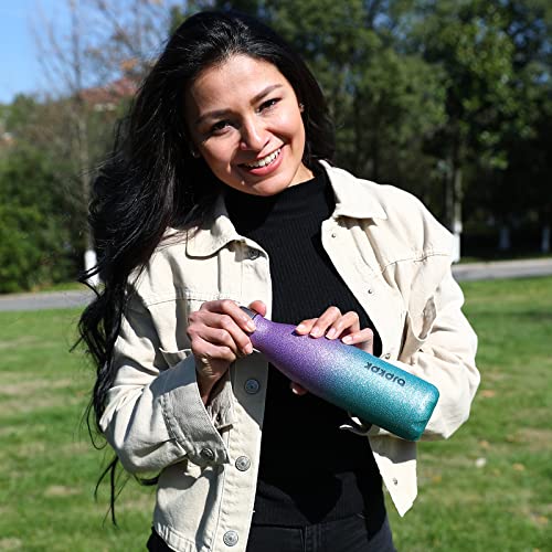 Image of BJPKPK Insulated Water Bottles 17oz Stainless Steel Sports Water Bottles Keep Cold for 24 Hours and Hot for 12 Hours,BPA Free,Glitter Pink