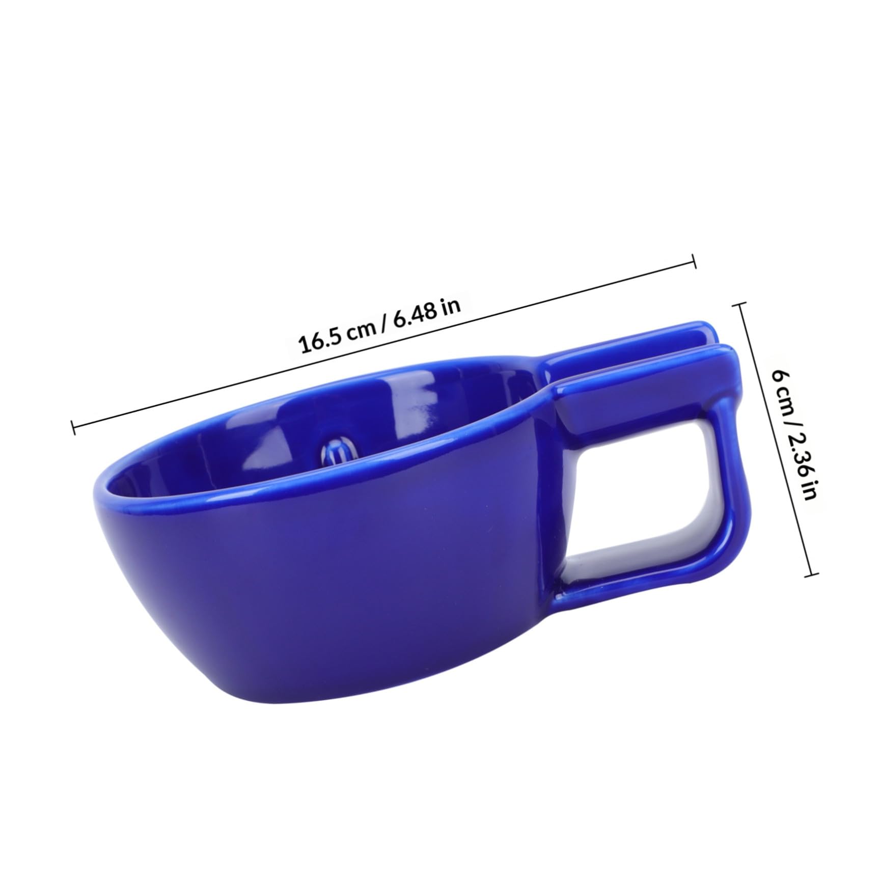 LABRIMP Ciotola da Barba in Ceramica Blu Grande Capacità, Design Pratico per Creare Schiuma, la Rasatura a Casa degli Uomini