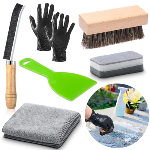 Hahafelt 7 Pcs Headstone Cleaner Kit for Grave Cleaning Granite