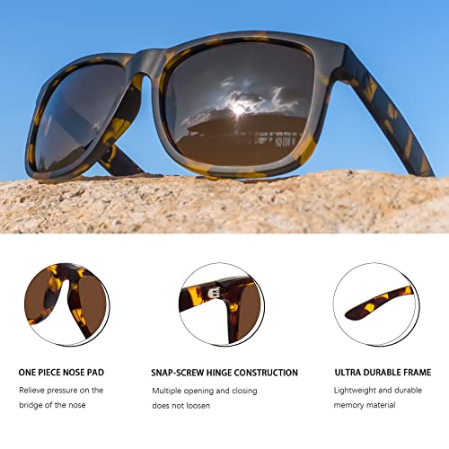 Image of MAXJULI Polarized Sunglasses for Men and Women,UV Protection Rectangular Sun Glasses 8806
