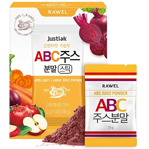 Rawel ABC(Apple, Beetroot, Carrot) Juice Powder for Detox Cleanse Stick Powder (10g*14stick)