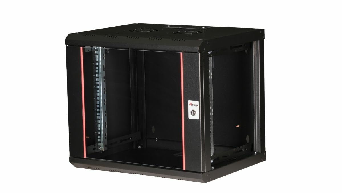 Equip Armadio per server, 19", 09U, 600 x 450 mm, porta in vetro, nero