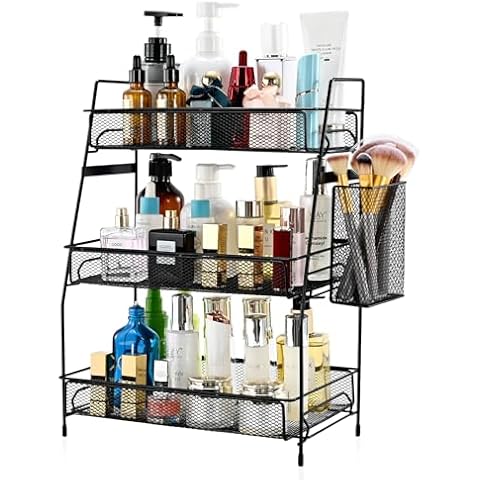 LEMIKKLE 𝟯-𝗧𝗶𝗲𝗿 𝗕𝗹𝗮𝗰𝗸 𝗖𝗼𝘂𝗻𝘁𝗲𝗿𝘁𝗼𝗽 𝗢𝗿𝗴𝗮𝗻𝗶𝘇𝗲𝗿 𝘄𝗶𝘁𝗵 𝗕𝗮𝘀𝗸𝗲𝘁 Cover