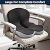 Seat Cushion, Office Chair Cushions for Lower Back Tailbone Protect, Seat Cushions for Office Chair with L-Shaped Ergonomic Design, Memory Foam Chair Cushion for Long Sitting Office Worker(Black Gray) #1