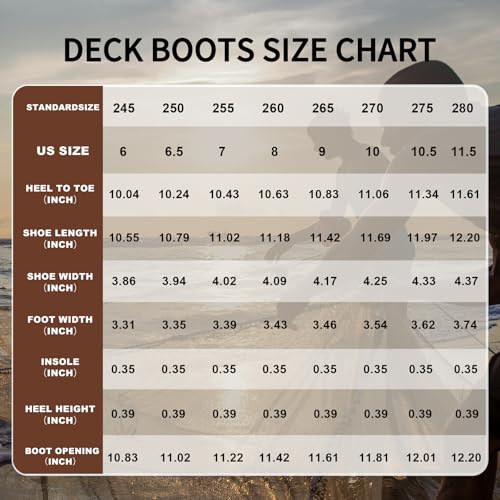 Image of Men's Deck Boots, Waterproof Men High Traction Fishing Boots, Lightweight Garden Rain Boots, Rubber Muck Boots for Work Ankle, Durable Water Shoes for Boat