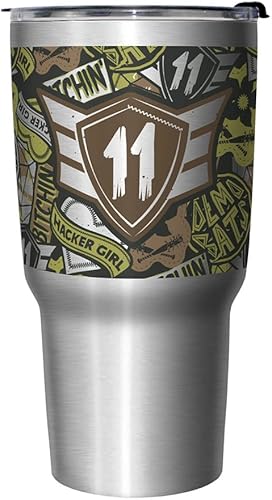 Netflix Stranger Things Demo Camo - Taza de viaje de acero inoxidable de 27 onzas