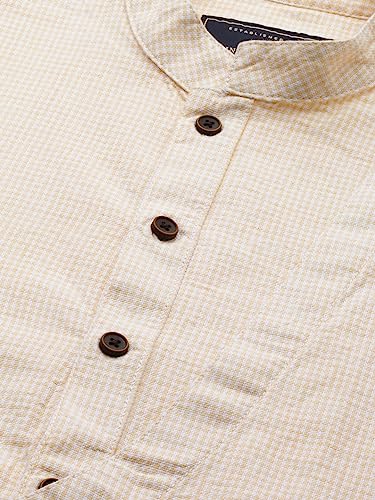Image of The Indian Garage Co Men's Cotton Regular Fit Regular Kurta