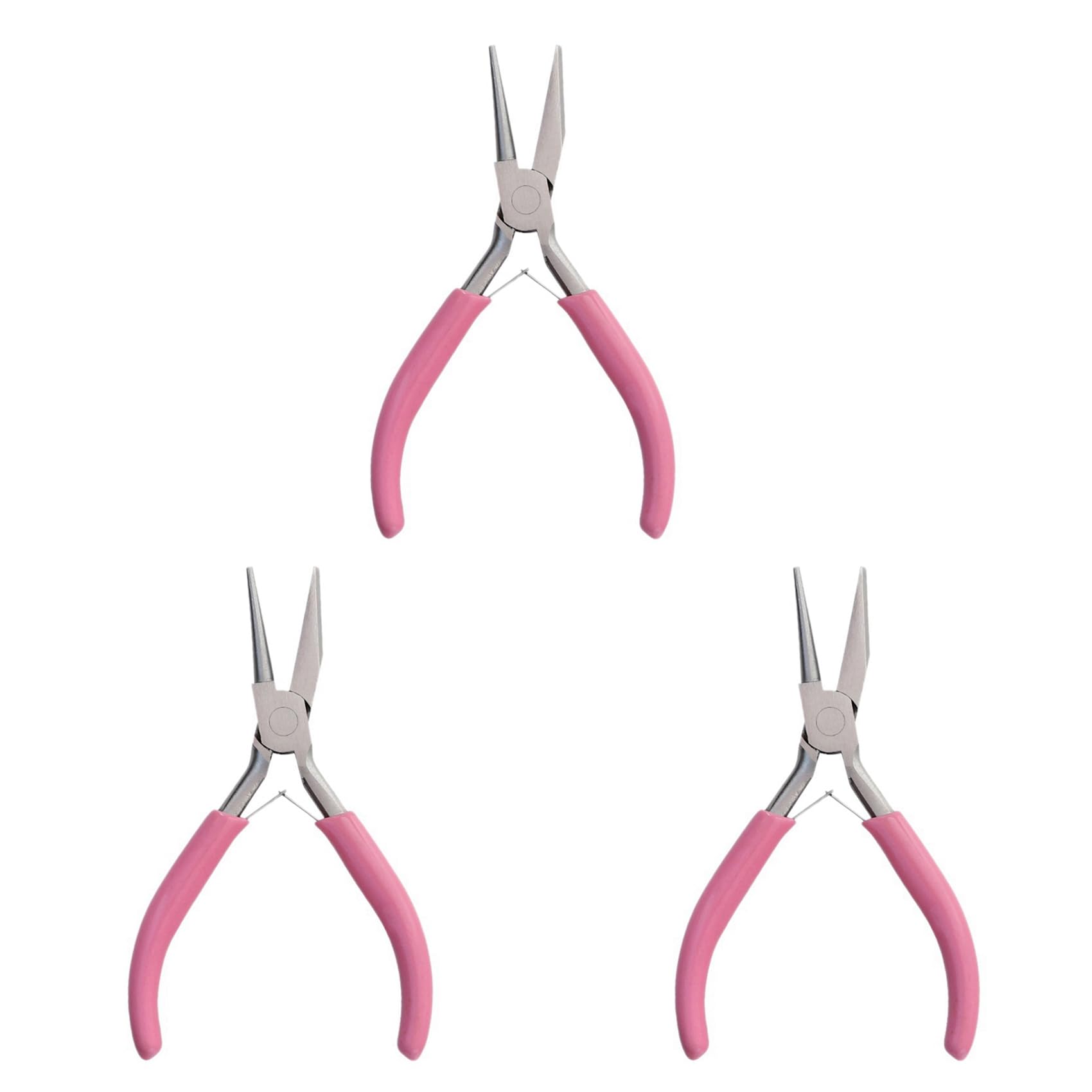 Jnchdghwa Pink 3X Round Concave Plier Wire Looping Plier Mini Plier Wire Bending Tools For Diy Jewelry Making Hobby Projects