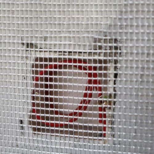 Fiber Fuse Drywall Mesh for Plaster Repair, 98 114 164 328 FT Adhesive Stucco Mesh Fiberglass for Seam Patch/Wall Crack, Reinforcement Concrete Plastering Roll(Hole 0.7cm(3/10in),L 100m(328ft))