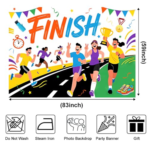 Fondo de fiesta Marathon 7x5ft para fotografía miniatura 3