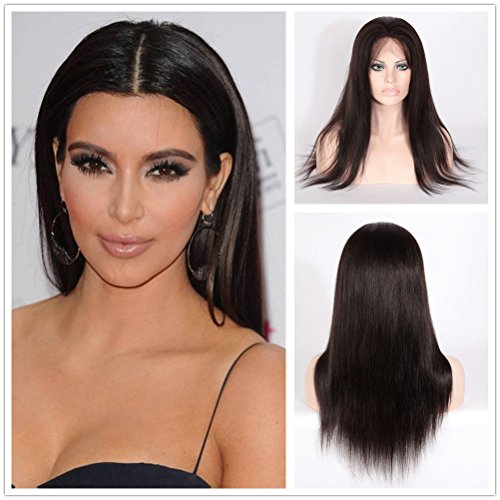Wigsroyal Human Hair Full Lace Wigs With Baby Hair Chinese Virgin Remy Real Hair 18" Medium Size Color 2#
