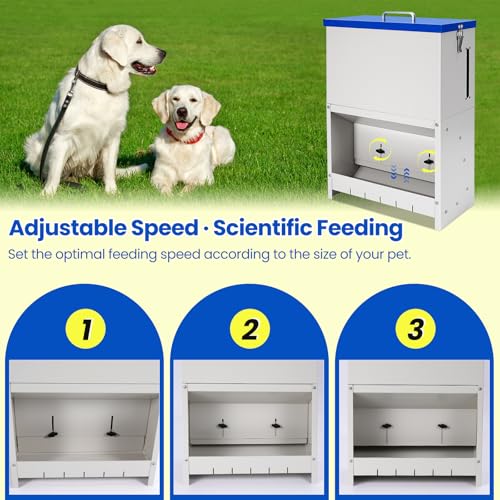 22lbs Gravity Dog Feeder - Automatic Dog Feeder Large Breed Outdoor Pet Feeding Station Auto Dry Food Dispenser for Pet Cat Dogs - Image 4
