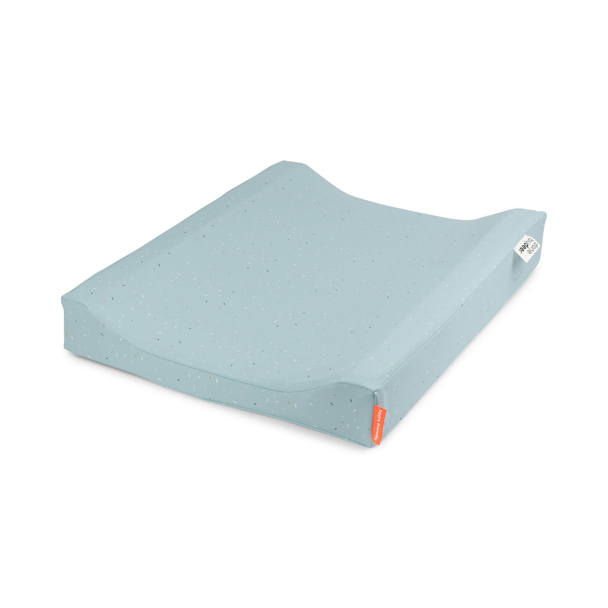 Done by Deer Easy Wipe Confetti Changing Mat Blue - Waterproof Surface - Oeko-TEXยฎ Certified - Cover: 100% Polyester with PU Hidden Zip Filling: 100% PU Foam โ image 1