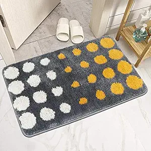 HOKIPO Microfiber Bathroom Mat, Grey, Large 50x80cm (AR-3548)