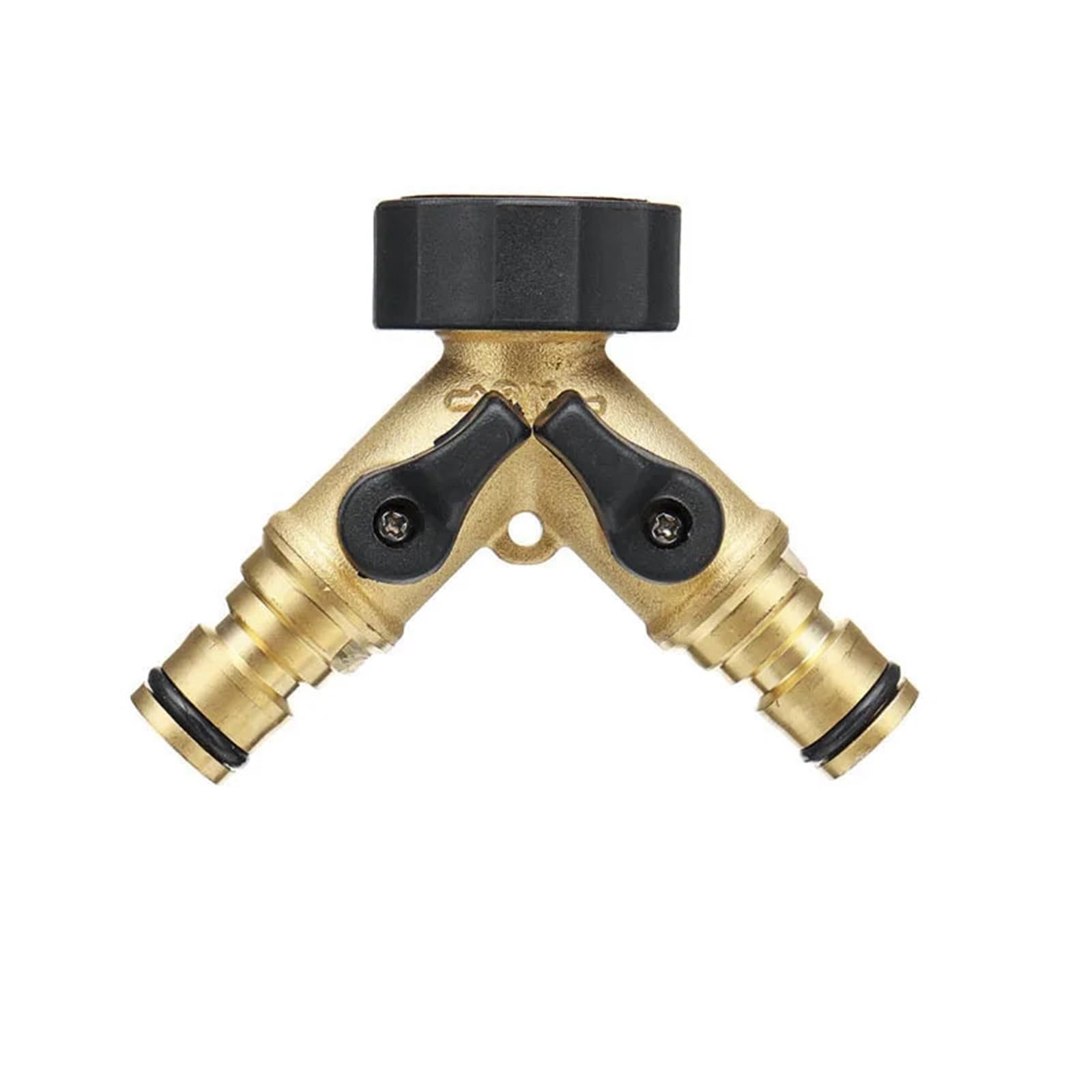 Btgpmwld 2 Way With Connector Hose Splitter 2 Way, Brass 2/4 Way 3/4" Faucet Garden Hose Water Splitter Y-Type
