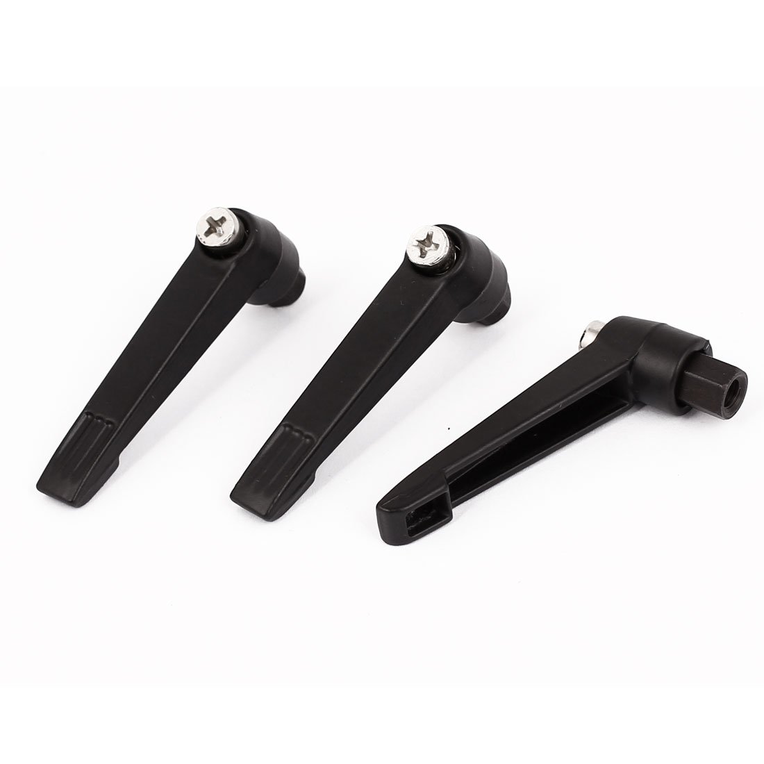 Aexit M5 Female Clamps Thread 50mm Long Lever Lathe Machinery Adjustable Clamping Strap Clamps Handle 3pcs