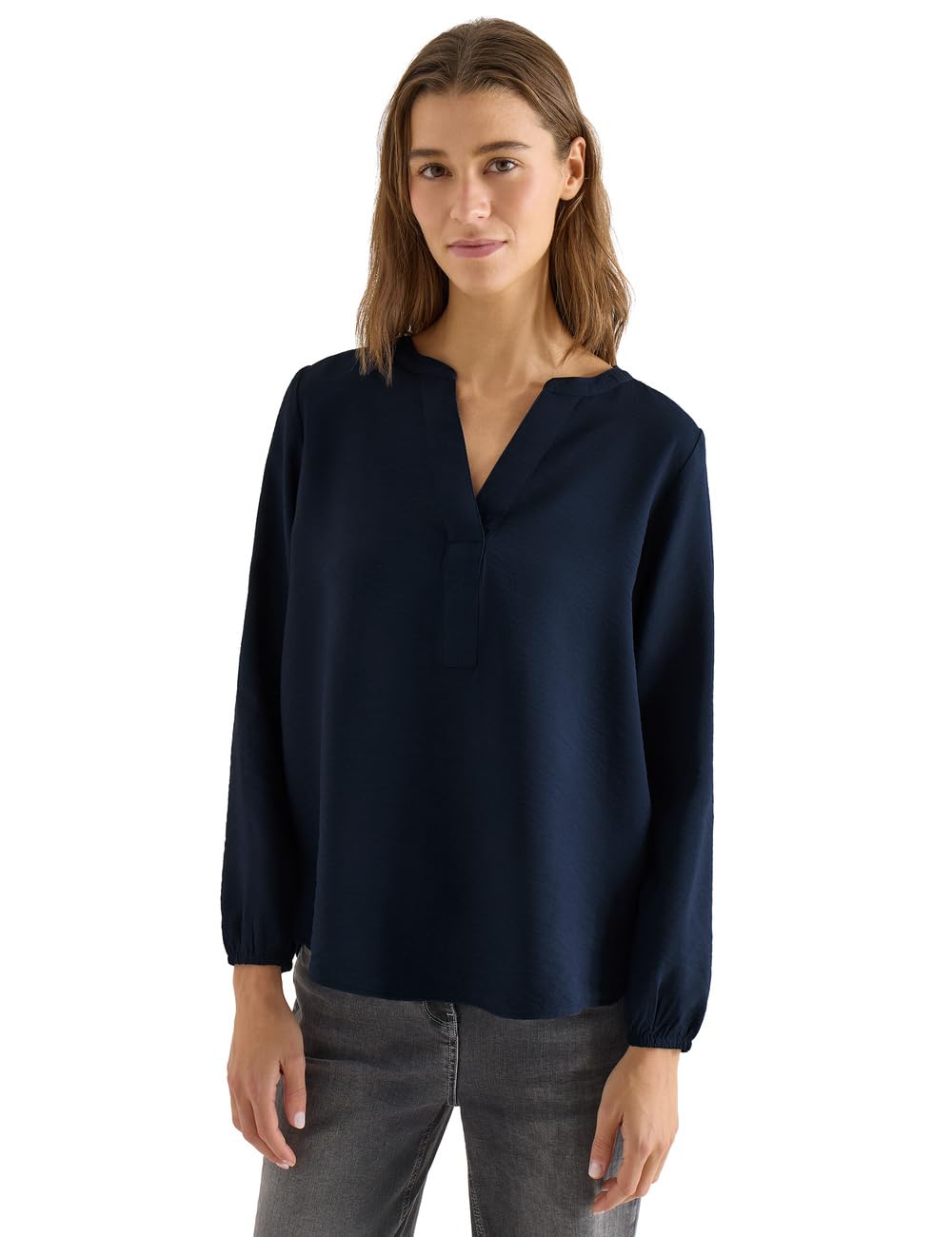 Cecil Damen Damen Bluse in Unifarbe Bluse in Unifarbe (1er Pack)