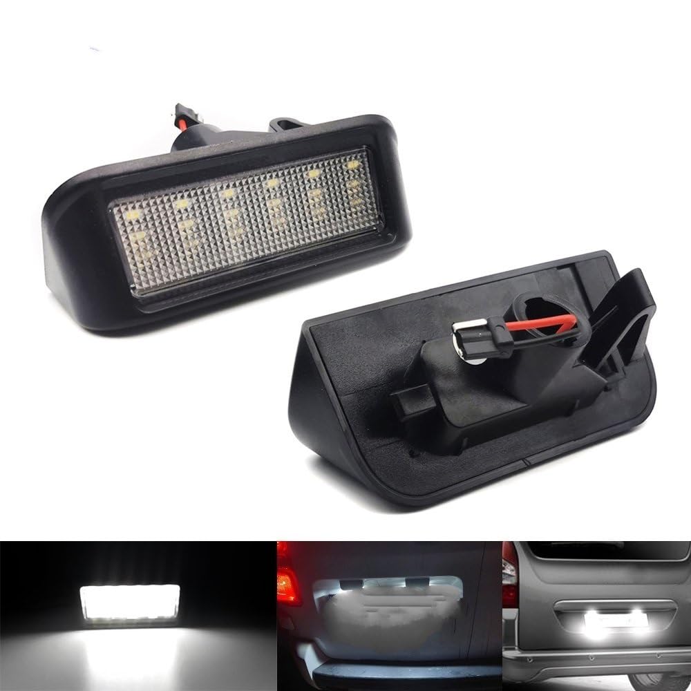 BOYDREAM Piloto Trasero Coche Para Opel Vivaro C Para Combo E Para Zafira Life 2019 2020 2021 Trasero Blanco Para Licencia Para Luz de Matrícula