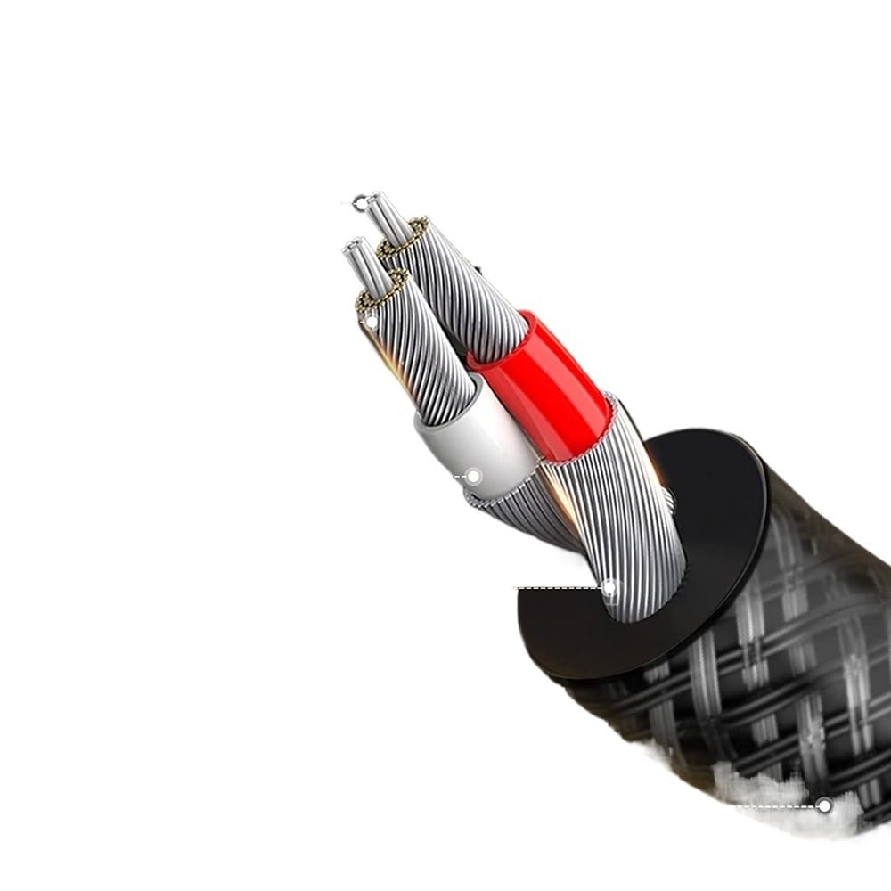 3-pinowy zbalansowany kabel XLR męski/żeński na męski R/CA, przezroczysta transmisja sygnału audio, adapter interkonektu audio stereo (3M XLR męski na 2RCA)
