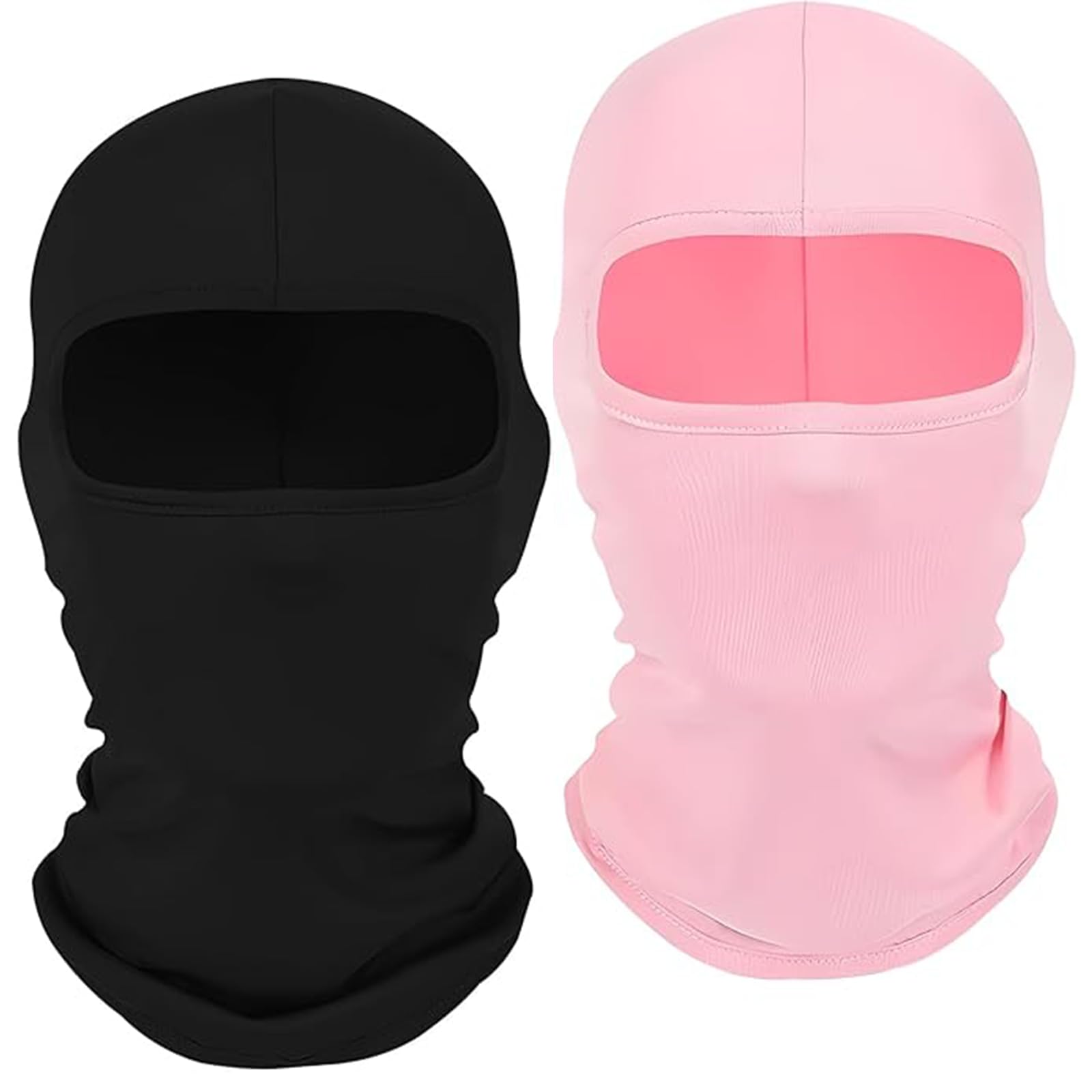 2Pcs Full Face Cover Ski Mask Balaclava Unisex Hood Cap Neck Gaiter UV Protector for Outdoor Sports Snowboard