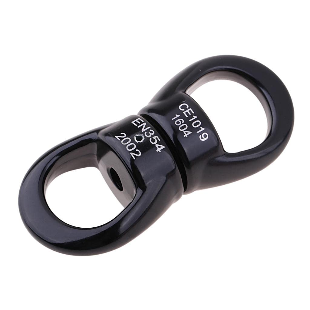 Conector Giratorio de Escalada Rock Climbing Rotary Connector Swivel Rotor Anillo Giratorio Giratorio para Anclaje Seguro Aleación de Aluminio 30 Kn