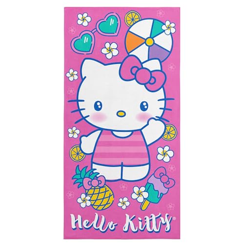 Northwest Hello Kitty Microfiber Beach Towel 30 x 60 Vacay Kitty