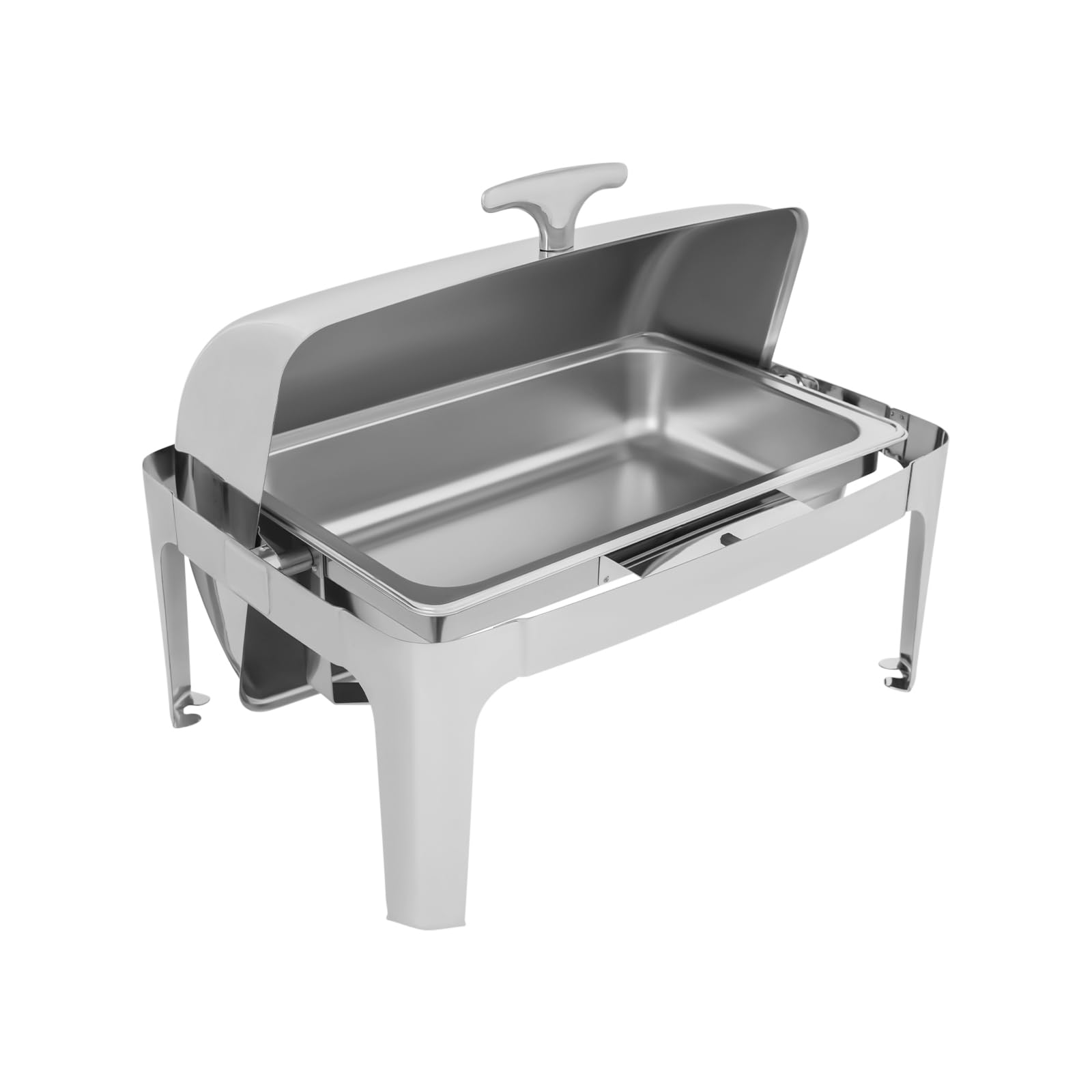 Chafing Dish, contenitore in acciaio inox, 9 litri per bacino, contenitore per alimenti, scaldavivande con rolltop, contenitore di calore, chafing dishes per catering buffet e feste
