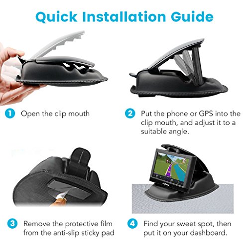 Apps2Car FBA_GPS01 Gps Car Truck Mount, Non-Slip Gps Bean Bag Dash Mount 2-In-1 Anti-Skid Friction Dashboard Sandbag Clamshell Phone Holder thumb #6