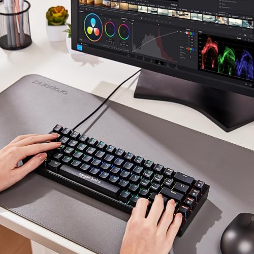 Image of amazon basics Pro Series RGB Wireless Mechanical Gaming Keyboard | 23 Hr Battery Life | Customizable and Programmable RGB | Swappable Keys | Dual Mode | 3000 mAh, Type-C Charging (Black)
