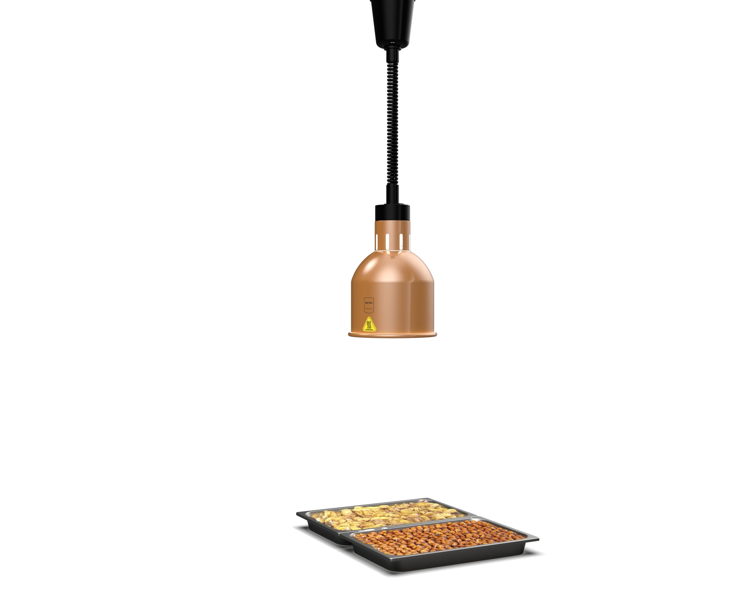 METRO Professional Lámpara Calefactora GWL1000B, Aluminio, Ø 17.5x176cm, 250W, Altura Ajustable (68-200 cm), Interruptor De Encendido/Apagado, Bronce