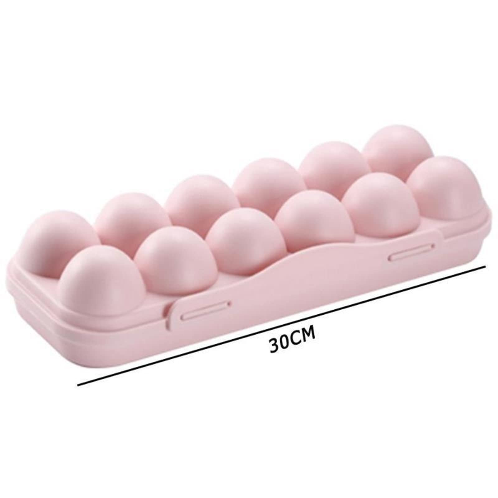 Cubo de Huevos para refrigerador, Soporte para Bandeja de Huevos de 12 Rejillas, Caja de Almacenamiento de Huevos, contenedor de Almacenamiento de refrigerador para Huevos, Almacenamiento en el hogar