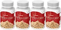Isoflavona 60 Cápsulas – Suplemento Natural para Equilíbrio Hormonal Feminino, Alívio dos Sintomas da Menopausa e TPM, Rico em Isoflavonas da Soja, Vegano e Sem Glúten (Kit 4)