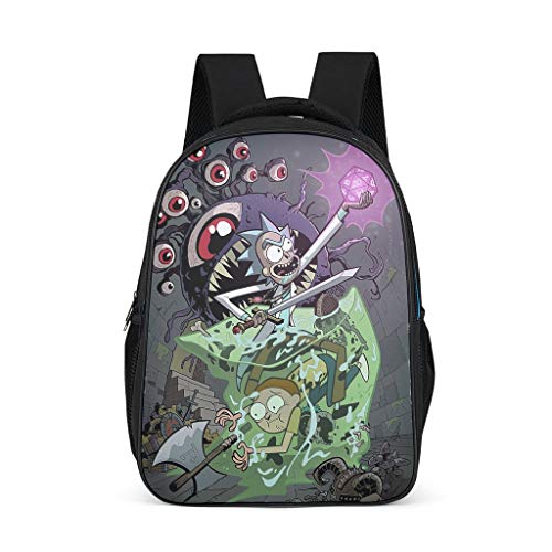 Fanaxii Anime Mochila infantil Rick and Morty Erkunde la Monsterburgo escolar de guardería