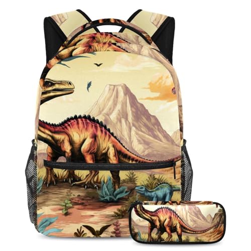 Cartable Fun Art Dinosaur World : finis les cahiers écrasés grâce à sa grande capacité