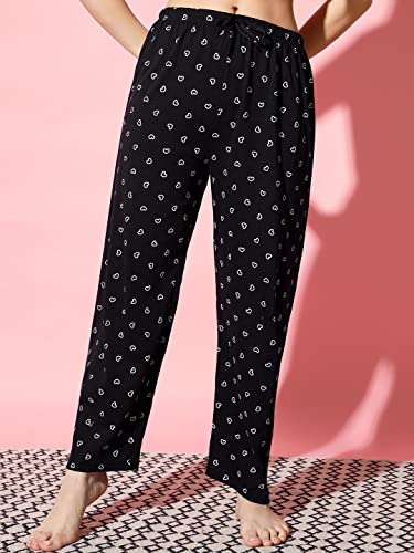 Image of Printed Round Neck Short Sleeve Nightsuit Set | Casual Night Dress for Women