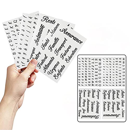 TOUVE Autocollants Français pour Pochettes Classeur A6, Classeur Budget Etiquete Francais, Autocollants Classeur Budget Planner pour Économiser de l'argent, Planifier vos Dépenses Cover