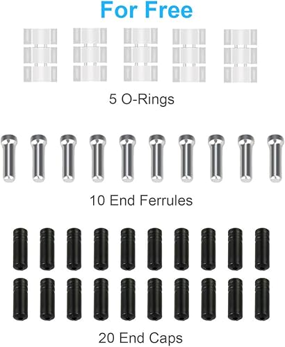 Miniatura 2 de Hapleby 10 cables de cambio de bicicleta de alta calidad, kit profesional de alambre de cambio de bicicleta para bicicleta de montaña y carretera,