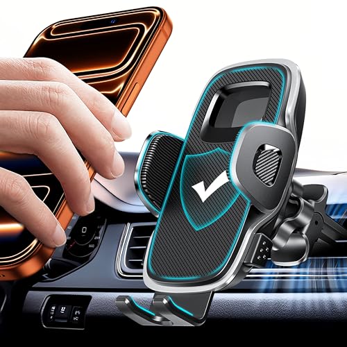 Hoarahloux 2026 New Car Vent Phone Holder [Thick Cases Friendly] Rotatable Universal Phone Mount for Your Car with Wide Clamp Car Phone Holder Mount for iPhone 17 Pro Max 15 14 13 Samsung S25