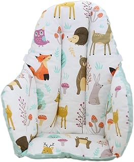 Bebek Ozel High Chair Cushion for IKEA High Chair, One Piece IKEA High Chair Accessories, Cotton Antilop High Chair Accessories, Washable IKEA High Chair Cushion (Nature Green)