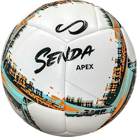 SENDA Apex Match Soccer Ball, Fair Trade Certified, Orange/Blue/White, Size 5 (13 & Up) Cover