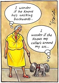 Humorous Greeting Card (PLK8795) - Blank/Birthday - Walking Backwards