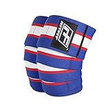 RitFit Knee Wraps (Pair) - Ideal for Squats, Powerlifting, Weightlifting, Cross Training WODs - Compression & Elastic Support - for Men & Women - Bonus Carry Case