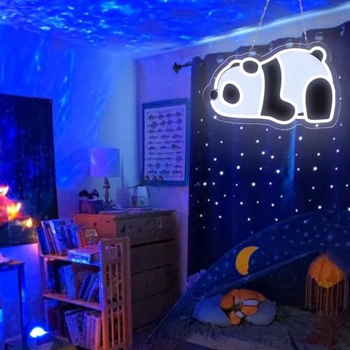 Image of Panda LED Neon Sign, USB Powered Acrylic Decorative Light, Cute Animal Night Light for Bedroom, Nursery, Kids Room, Home Decor and Gift Idea 15.75x10.2 IN-USB Powered-Acrylic