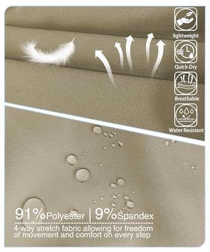 Mens Hiking Pants Cargo Waterproof UPF 50+ Lightweight Quick Dry with Zipper Pocket for Work Fishing HH240113