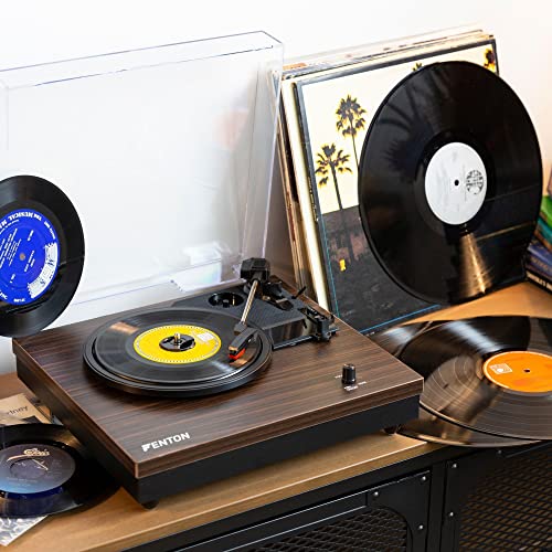 Fenton RP112D Platine Vinyle Bluetooth à 3 Vitesses – Bois foncé, Tourne Disque avec Haut-parleurs intégrés, adaptée… - Les Beatles, Paul McCartney, John Lennon, RIngo Starr, George Harrison Fenton RP112D Platine Vinyle Bluetooth à 3 Vitesses - Bois foncé, Tourne Disque avec Haut-parleurs intégrés, adaptée… – Image 3