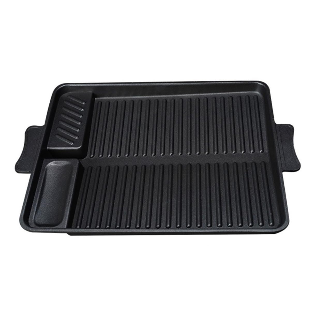 UKCOCO Sartén para Asar Rectangular De Herramienta para Barbacoa Al Aire para Asados Caseros Revestimiento Antiadherente Tipo Mármol