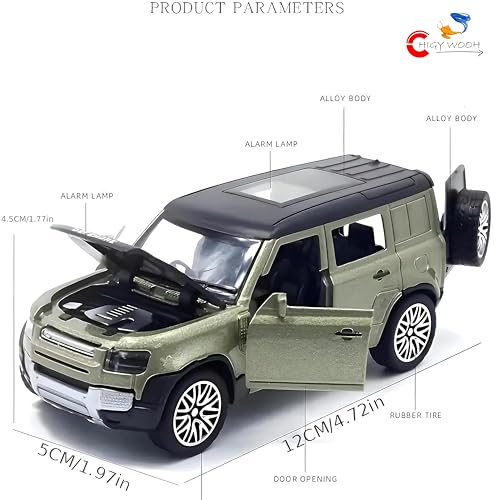 Image of Defender 1:36 Car Toy for Kids | Diecast Model Openable Doors, Bonnet & Boot for Kids and Collectors | Alloy Metal Car Toy | Perfect for Play & Display Highly Detailed Diecast Vehicle for Boys