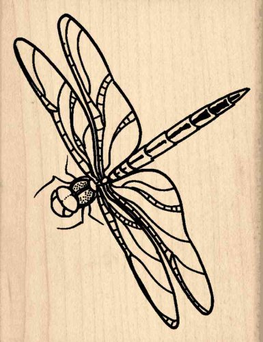Stamps by Impression Dragonfly Rubber Stamp ST 1287-2.5" x 3." Block