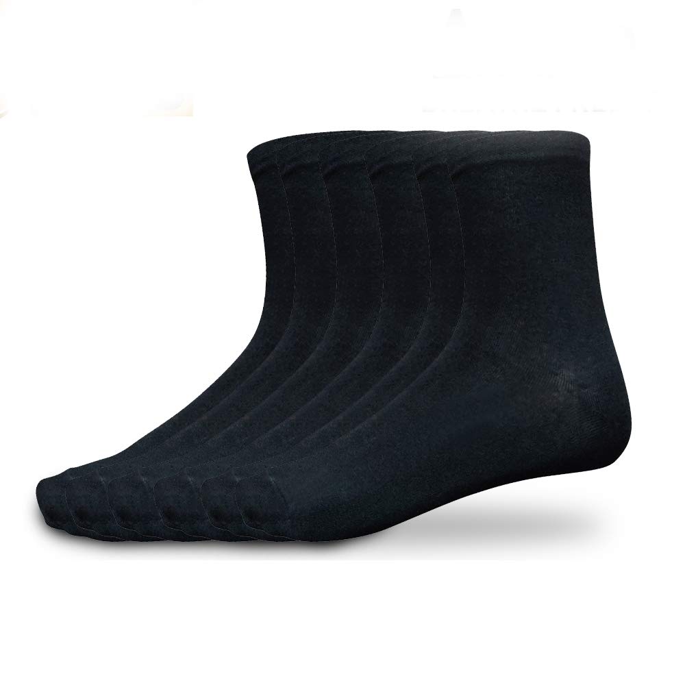 Aver Socks Black Ankle Socks Men Pack 3 - Lightweight Organic Cotton for Man and Women Socks Size 9-11 by Aver Socks